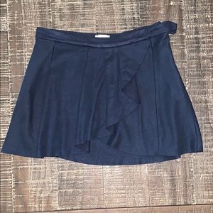 Velvet Navy Mini Skirt